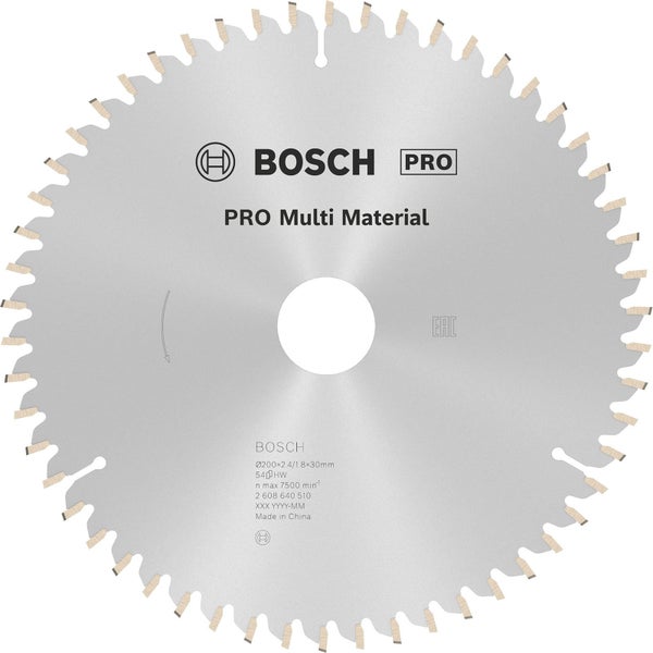 Bosch PRO Multi Material Kreissägeblatt 200 x 2,4 x 30 mm - 2608640510