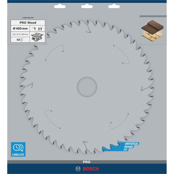 Bosch PRO Wood Kreissägeblatt 400 x 3,5 x 30 mm - 2608640675