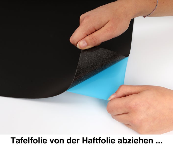 Magnetisch und selbstklebend - Vinyl- Kreidefolie | Magnettafel | Selbstklebende magnetische Tafelfolie schwarz 300x100cm
