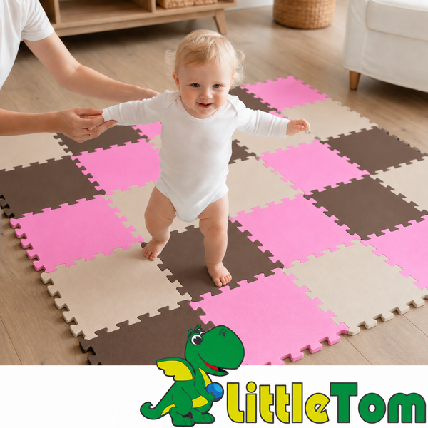 Little Tom Puzzlematte als Spielteppich für Kinder aus Schaumstoff mit ineinandergreifenden Elementen in einer Wohnumgebung.