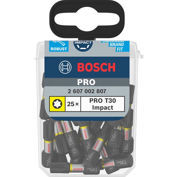 Bosch PRO Torx Schlagbit T30 25 mm Display 10 x 25 Stk. - 2607002807