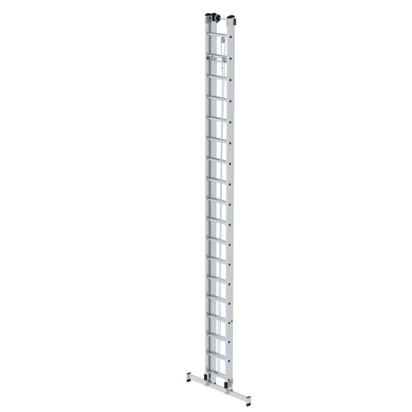 PROREGAL Sprossen-Seilzugleiter 2-Teilig mit Traverse 2 x 18 Sprossen