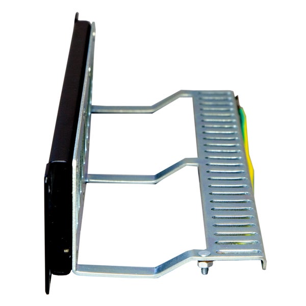 ProfiPatch Patchpanel Patchfeld 10 Zoll 12 Port Verteilerfeld für Keystone Module Rackeinbau 1HE schwarz