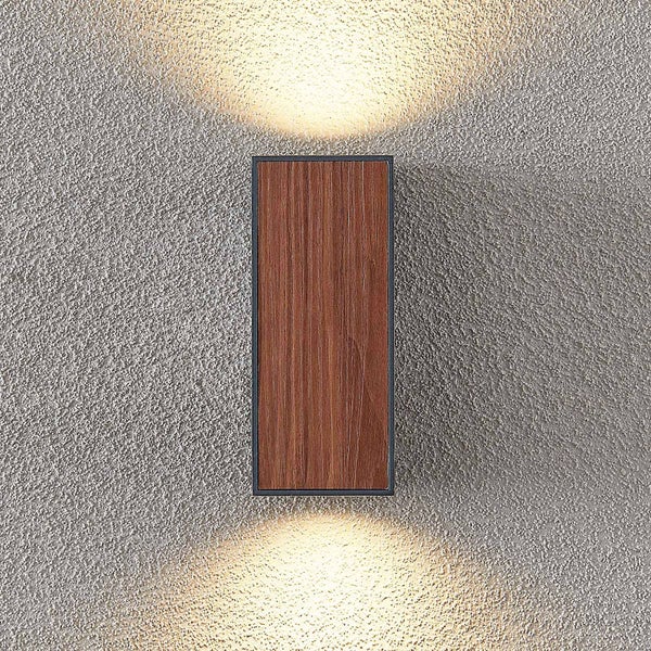 Lucande Wandleuchte außen Cimala (Modern) aus Aluminium (2 flammig, GU10) - Außenwandleuchten Wandlampe Led Außenlampe Outdoor für Außenwand/Hauswand Haus Terrasse & Balkon Licht nach