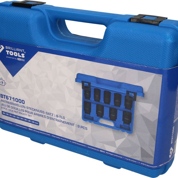 Brilliant Tools Antriebswellen Stecknuss Satz im blauen Koffer