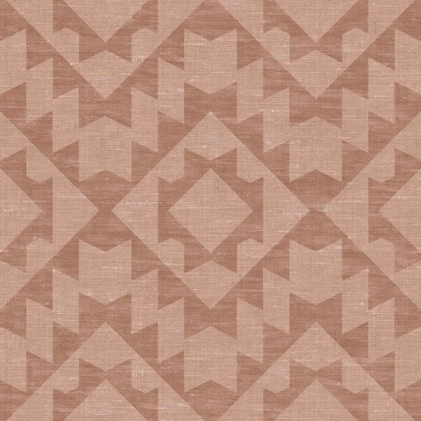 Tapete mit geometrischem Muster im Ethno-Stil mit Textiloptik