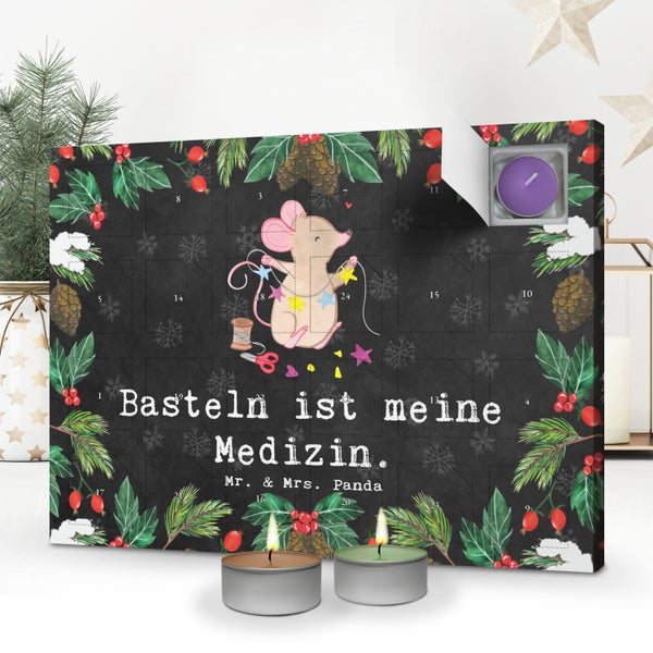 Mr. & Mrs. Panda Duftkerzen Adventskalender Maus Basteln - Schwarz