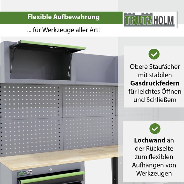 Werkstattwand 13-tlg. Modulares Werkstattschranksystem aus Stahl mit Lochwand Werkstatteinrichtung