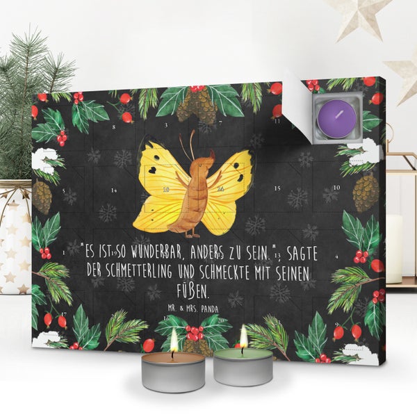 Mr. & Mrs. Panda Duftkerzen Adventskalender Schmetterling Zitronenfalter - Schwarz