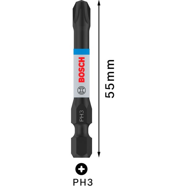 Bosch PRO Phillips Impact Bit PH3 55 mm 2-tlg. - 2608522521
