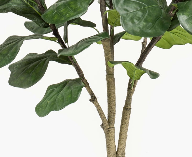 Kunstbaum Ficus Lyrata ENRIKO, Kunststamm, grün, 180cm - Deko Ficus Baum - Zier Baum Ficus
