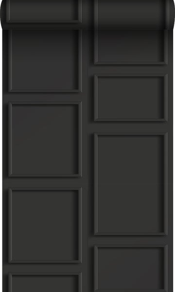 Origin Wallcoverings Tapete Holzwandverkleidung Schwarz - 53 cm x 10.05 m - 347861