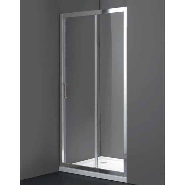 Duschtür mit Schiebetür aus Glas und Rahmen