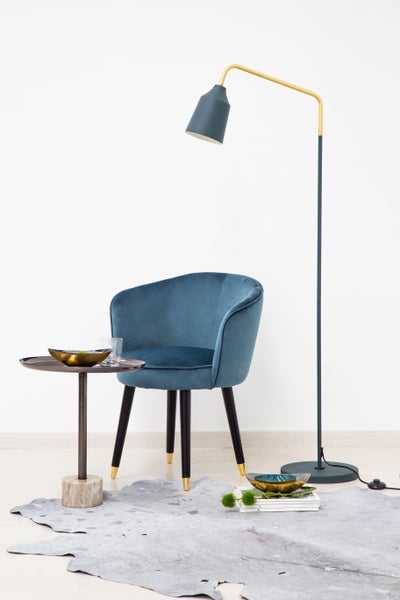 Minimalistische Stehlampe in Blau, Skandinavisches Design Modern 160 cm | Wohnzimmer Esszimmer Leuchte