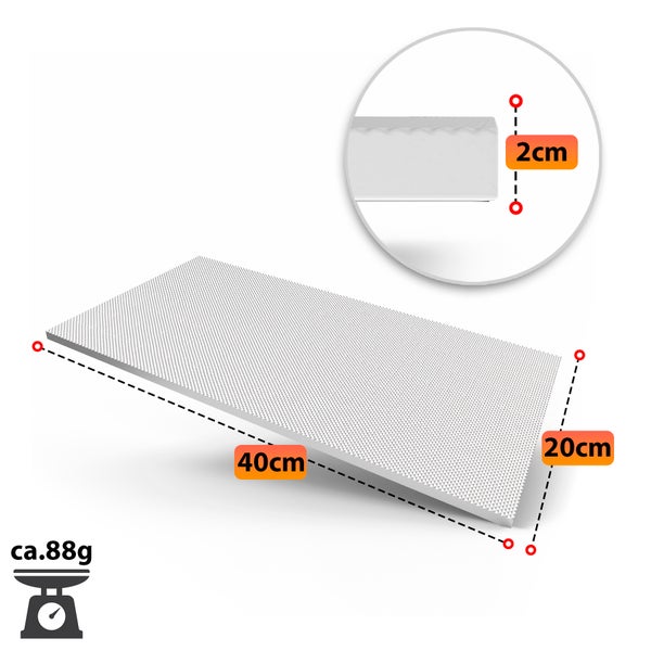 Bienenwabenplatte aus Polypropylen, circa 40 cm x 20 cm x 2 cm