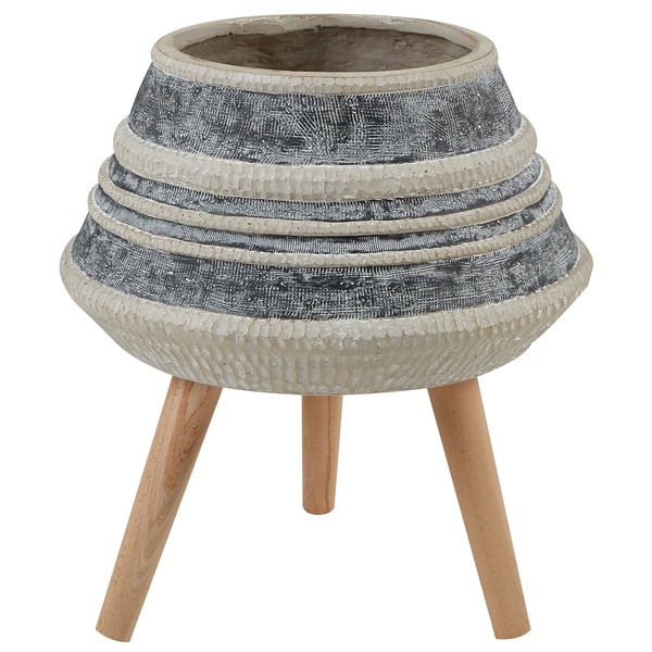 Blumentopf mit Beinen ATHAEA 37 cm Beige