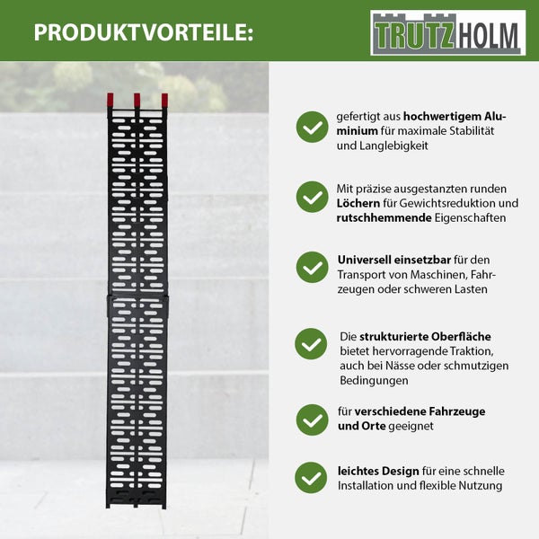 Tragbare Aluminium-Laderampe für Maschinen, Fahrzeuge oder schwere Lasten