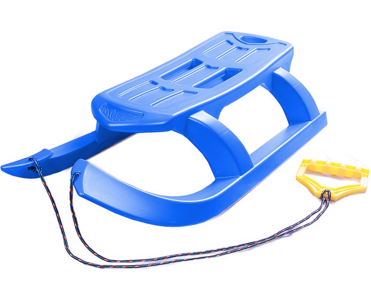 Ondis24 Kinderschlitten Rennrodel Bob Arrow mit Metallkufen blau, Schlitten