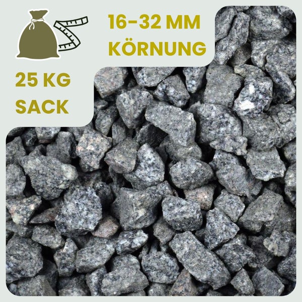 Schotter 16-32 mm Körnung im 25 Kilogramm Sack