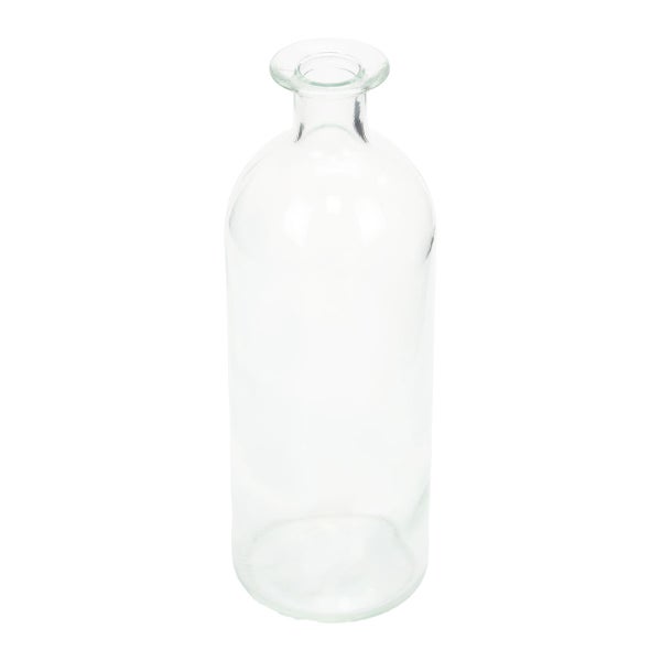 Dekoflasche aus Glas mit schmalem Hals und ausgestelltem Rand.