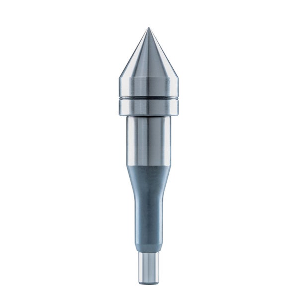 Mitlaufende Zentrierspitze aus Metall für Drehbänke, präzisionsgefertigtes Werkzeugteil.