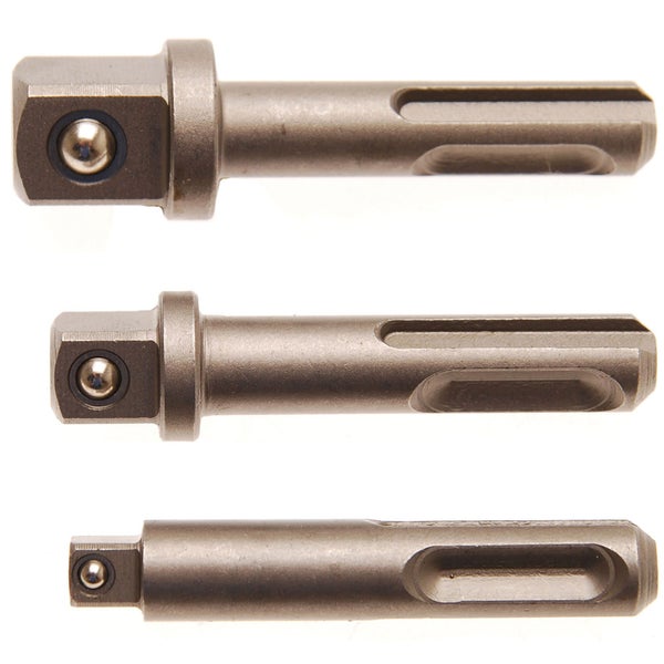 BGS Adapter-Satz SDS - Außenvierkant 6,3 mm (1/4) / 10 mm (3/8) / 12,5 mm (1/2) 3tlg. - 8214