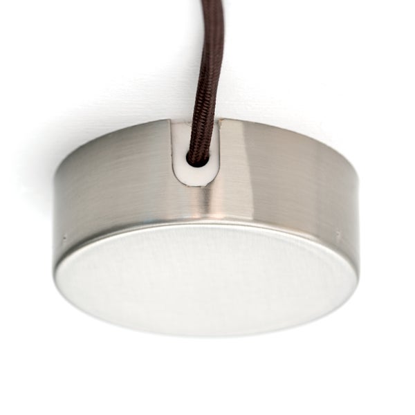 Verteilerdose aus Metall, Deckendose, Baldachin, Verteiler Abdeckung für Leuchte Lampe, 70mm, Nickel matt