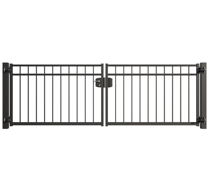 Doppeltor aus Metall für den Garten