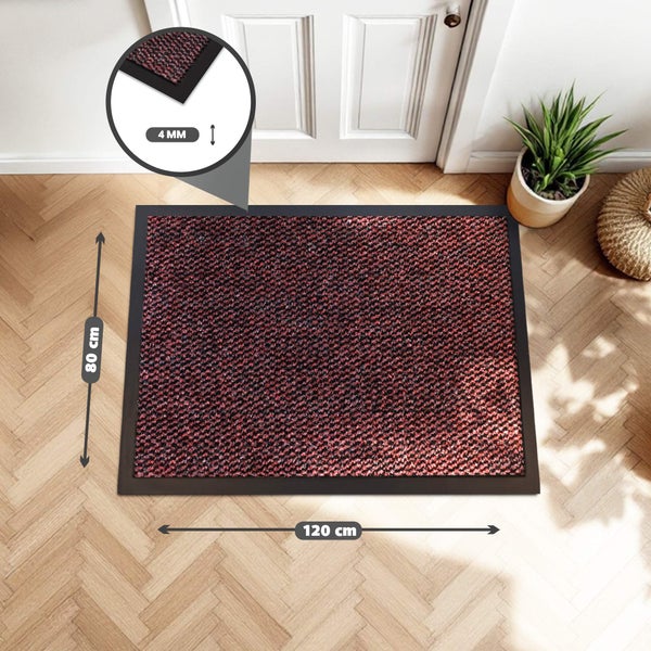 1 St. Schmutzfangmatte PALERMO Rot 80 x 120 cm