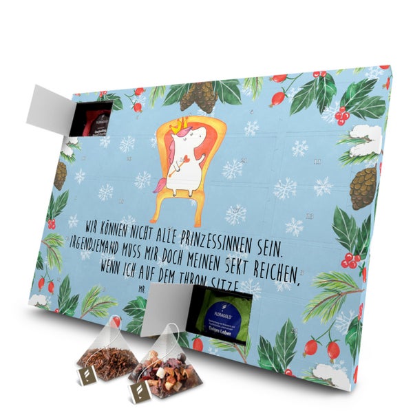 Mr. & Mrs. Panda Tee Adventskalender Einhorn Prinzessin - Blau Pastell