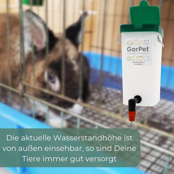 GarPet Tränke für Kleintiere mit einem Kaninchen im Hintergrund
