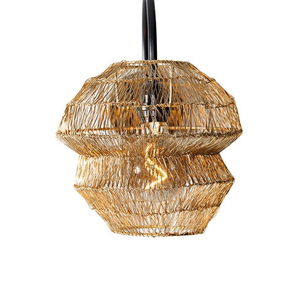 Orientalische Wandleuchte Schwarz mit Gold - Vadi