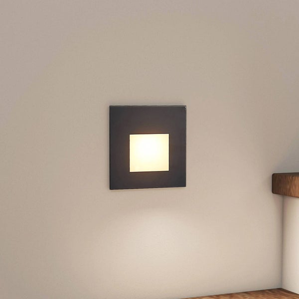 Arcchio LED Wandeinbaustrahler Vexi (Modern) in Schwarz aus Aluminium (1 flammig, ) Wohnzimmerleuchte