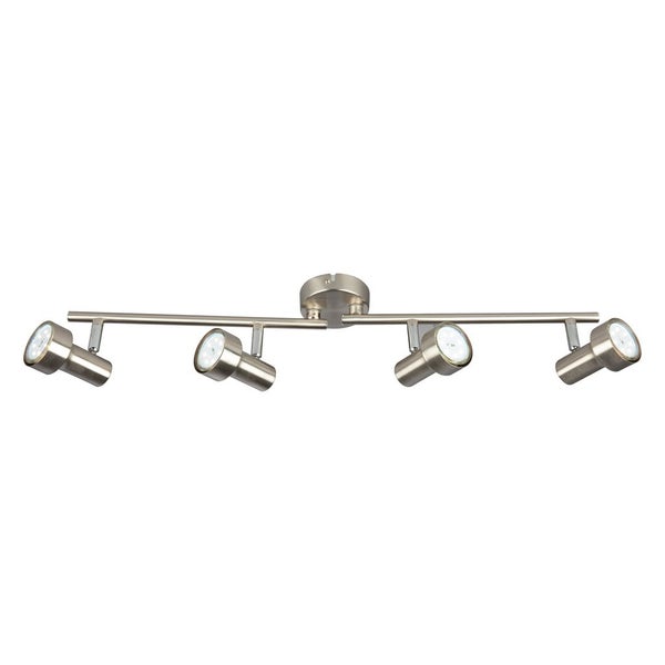 LED Deckenleuchte Spotleuchte 4xGU10 schwenkbar 3000K 12W Matt-Nickel Briloner