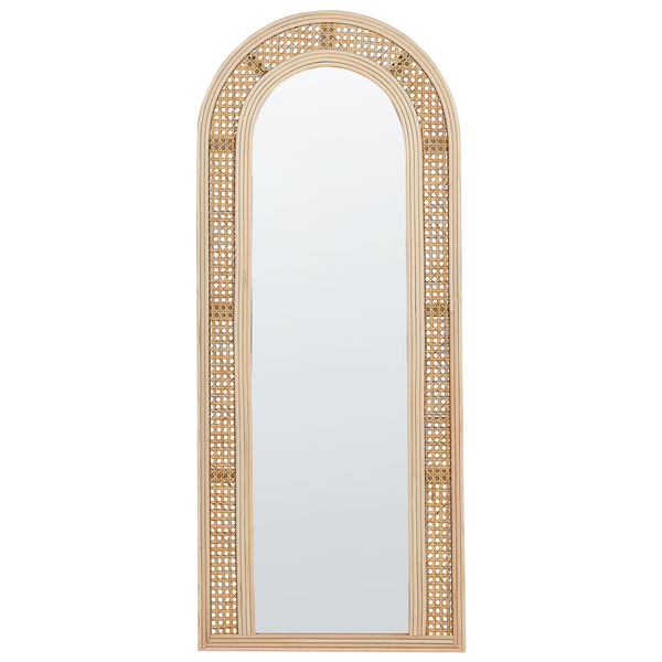 Wandspiegel FRANEY 50 cm 120 cm Rattan Naturfarben