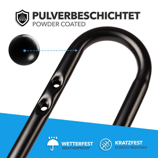 FLOORDIREKT Fahrradständer Nikias - Platzsparender Bodenständer - Umkippsicher - Schwarz