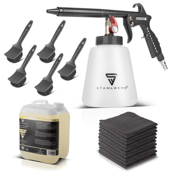 STAHLWERK Druckluft-Reinigungspistole RP-93 ST Set mit 5 Liter Universalreiniger