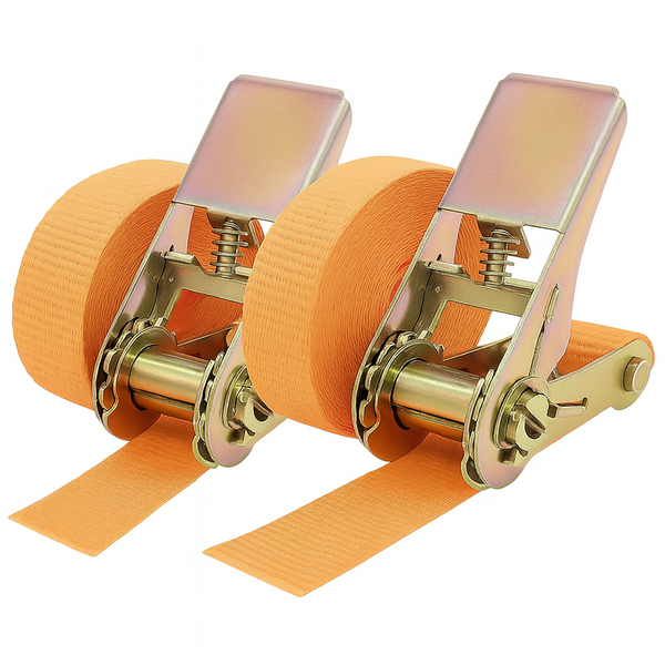 Zwei Spanngurte mit Ratschenmechanismus