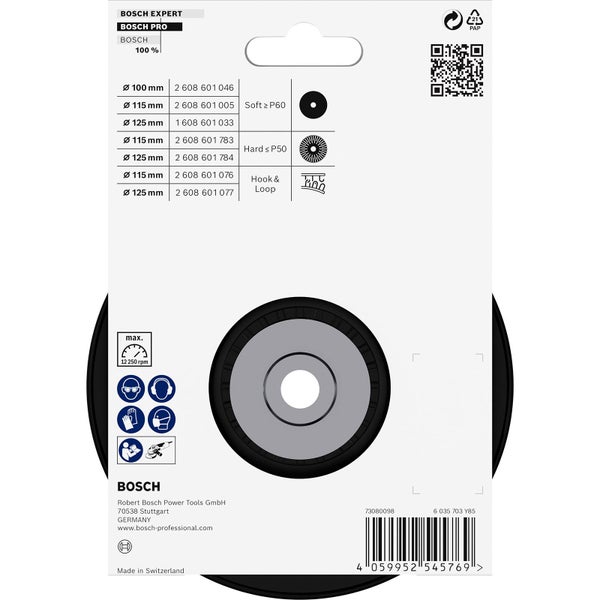 Bosch PRO Backing Pad hart 125 mm M14 hart - 2608601784
