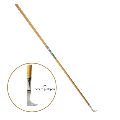 Unkrautstecher mit Holzgriff und scharfer Edelstahlklinge