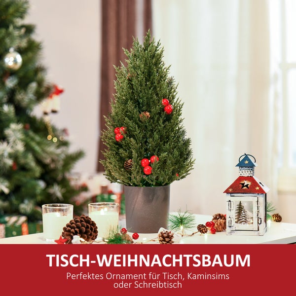 HOMCOM Weihnachtsbaum, Ø27 x 47 cm, PVC, Grün