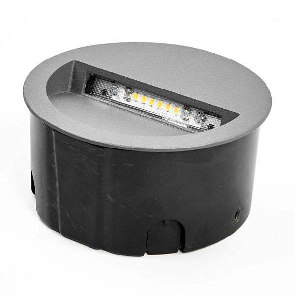Lucande LED Wandeinbaulampe aussen rund, spritzwassergeschützt IP54 Außenleuchte Treppenbeleuchtung 1 x 3W