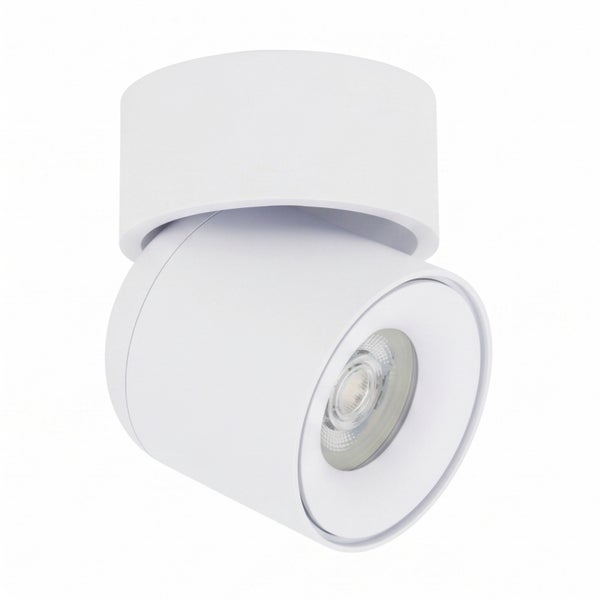 Runder LED Deckenstrahler aus Metall, schwenkbar zur Deckenmontage