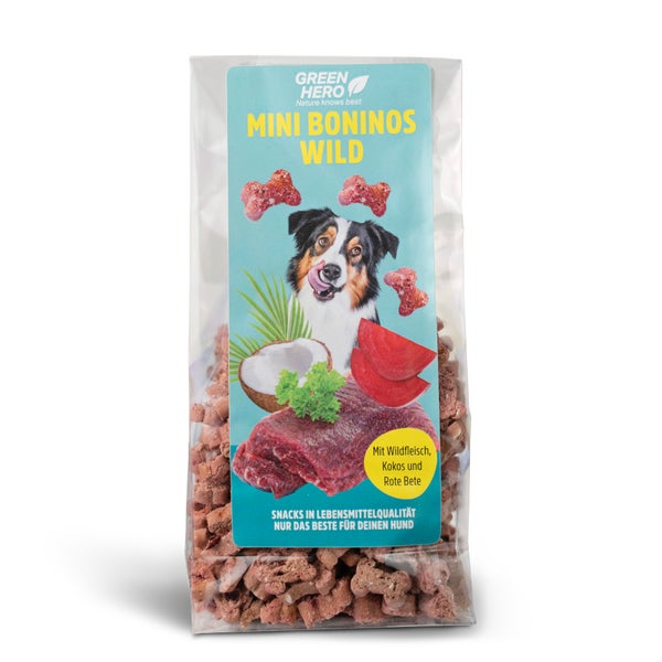 Green Hero Leckerli Mini Boninos Wild - mit frischem Wildfleisch