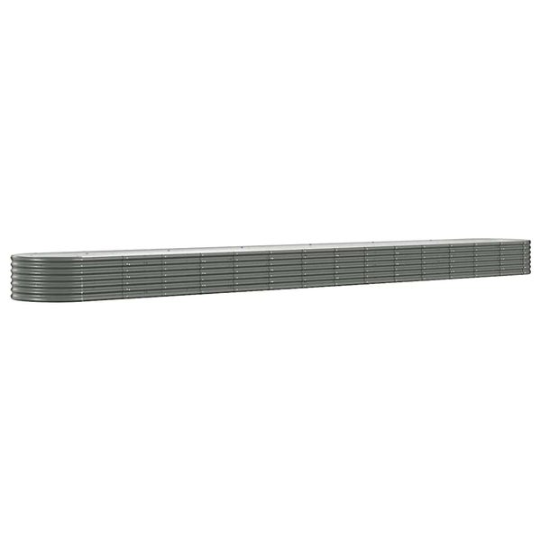 Ovales Hochbeet aus Wellblech für den Garten.