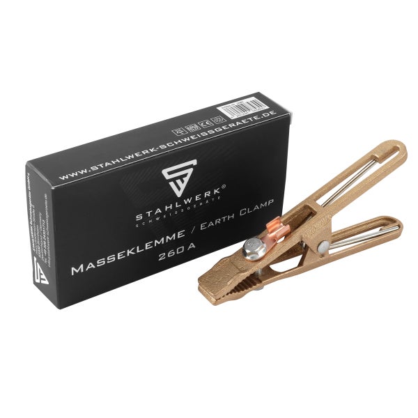 STAHLWERK Masseklemme 260 A mit Verpackung