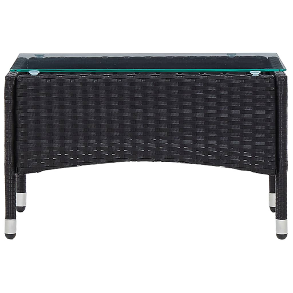 Couchtisch Schwarz 60 x 40 x 36 cm Poly Rattan