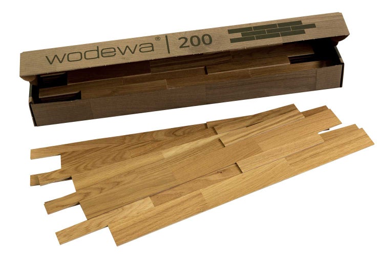 Wodewa 200 Holzverblender im geöffneten Karton