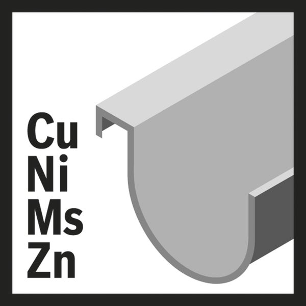 Dachrinne Materialzusammensetzung Symbol