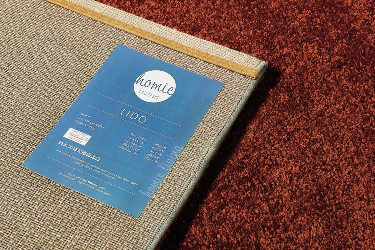Teppich Terracotta Kurzflor Lido Homie Living 200x290 cm